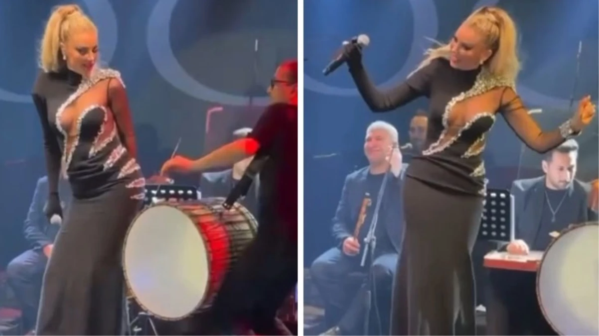 4,5 milyon TL’lik takılarıyla sahneye çıkan Petek Dinçöz, pavyon dansı yaptı…