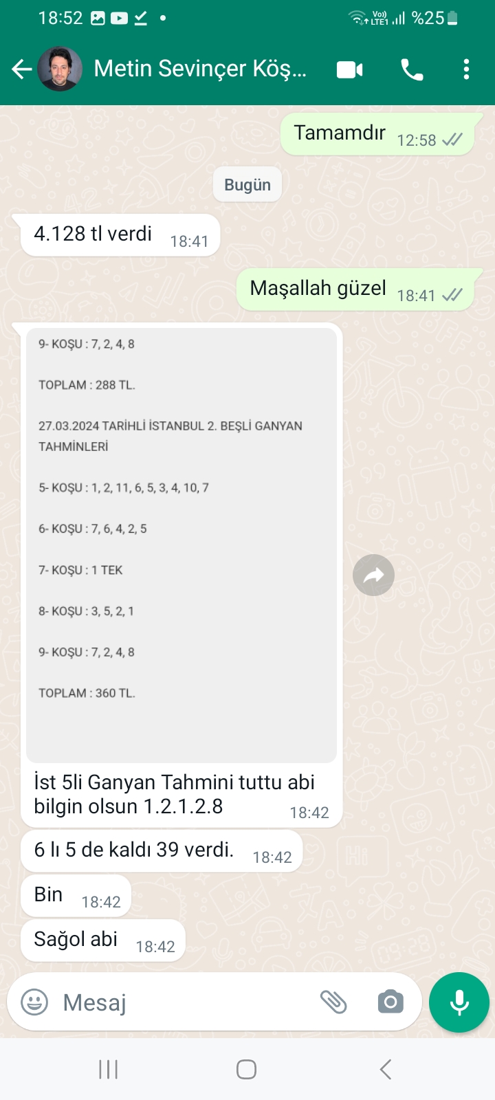İstanbul 2 beşli ganyan tahmini tuttu 4.128 TL verdi: Hayırlı olsun