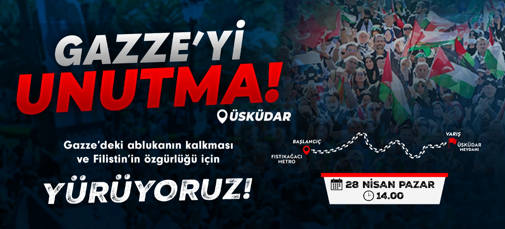 İstanbul Filistin’in özgürlüğü için yürüyecek