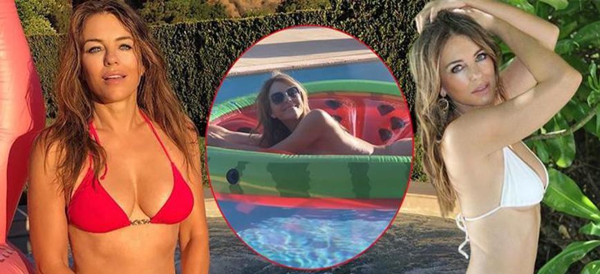 Model Elizabeth Hurley’in, seksi pozları büyüledi!