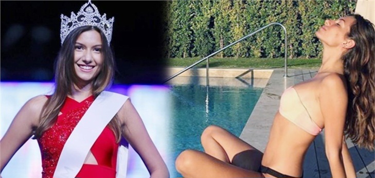 Miss Turkey Güzeli Buse İskenderoğlu üstsüz poz verdi! Eliyle kapadı