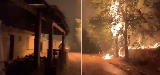 İsrail alev alev yanıyor! Hizbullah’ın roketlerle vurduğu noktalarda yangın çıktı