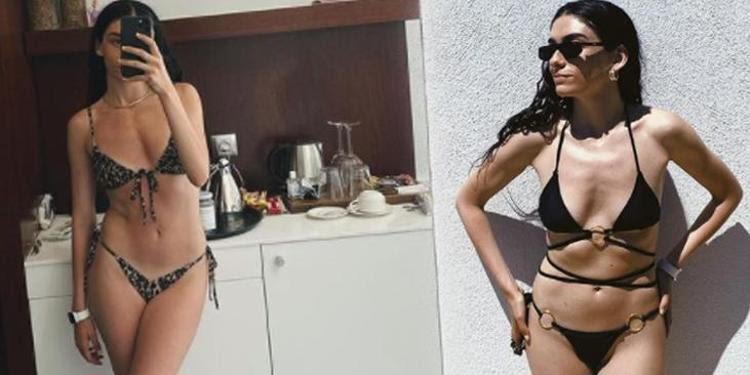 Hazar Ergüçlü, minik bikinisiyle ayna karşısında poz verdi Hazar Ergüçlü, minik bikinisiyle ayna karşısında poz verdi