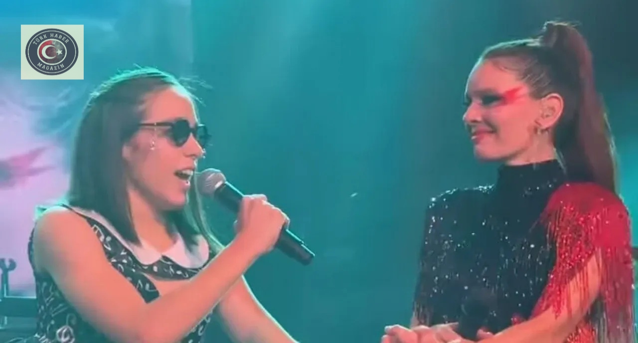 Oyuncu Ceyda Düvenci’nin kızı Melisa, Nil Karaibrahimgil ile sahneye çıktı! İzleyicileri büyüledi…