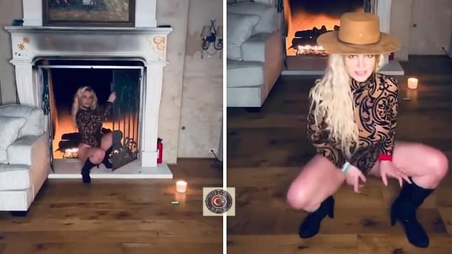 Britney Spears, şömine önünde Justin Timberlake’in hit şarkısıyla dans ederek hayranlarını şaşırttı