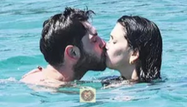 Denizde öpüşen aşk: Ecem Sena Bayır ve Emre Bey’in romantik anları!