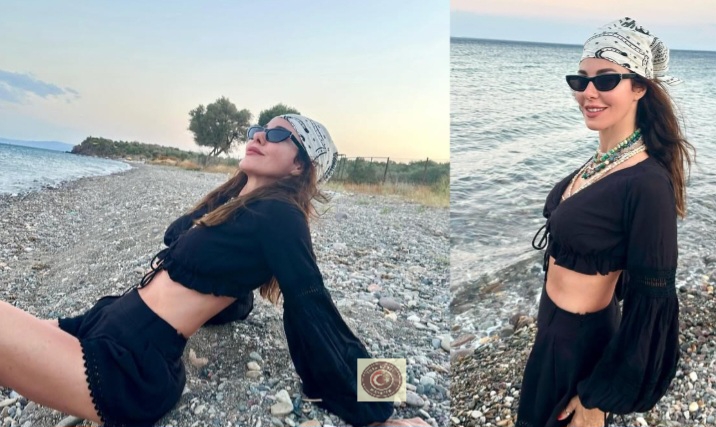 Defne Samyeli’den 2025 yaz kreasyonu! Siyah plaj kombini çok konuşuldu