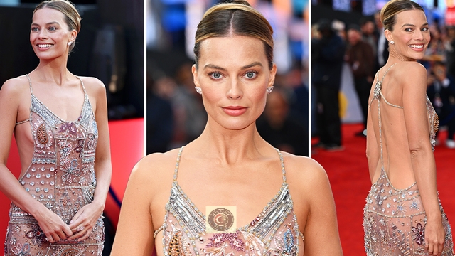Margot Robbie Londra’yı ateşe verdi! Transparan elbisesiyle göz kamaştırdı