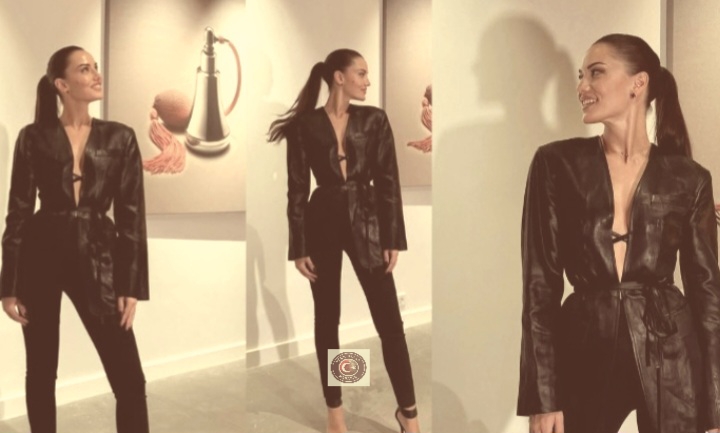 Fahriye Evcen sanatla buluştu! Türk Haber Magazin mikrofonlarına konuştu