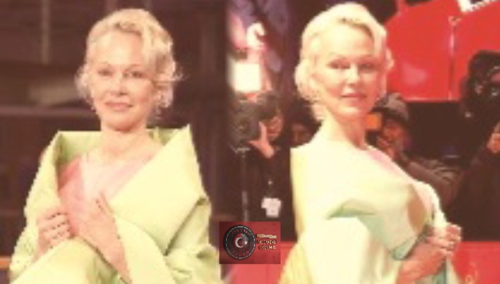 Zamana meydan okuyan zarafet: Pamela Anderson kırmızı halıda Türk Haber Magazin kameralarını büyüledi