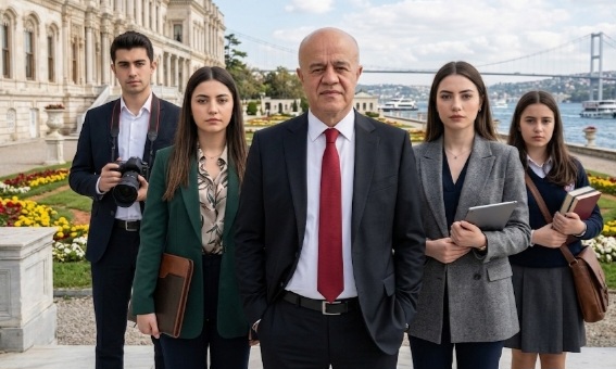 Ünlü magazinci Habib Aytekin’den Boğaz’da güç gösterisi! Öğrencileriyle Çırağan Sarayı’nı salladı!